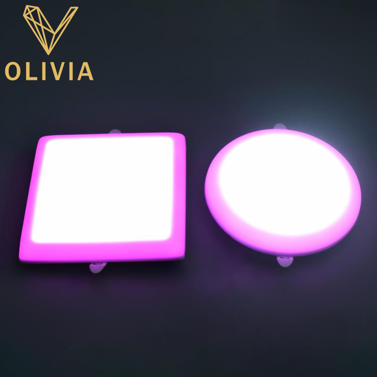 مصباح LED بدون إطار مزدوج اللون قابل للتعديل SQ