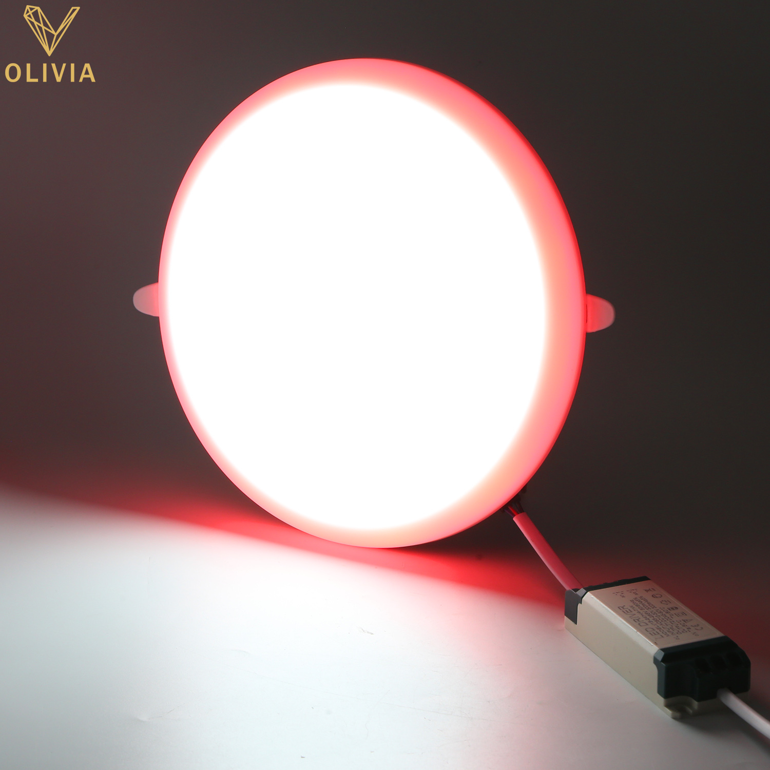 مصباح LED بدون إطار مزدوج اللون قابل للتعديل RND